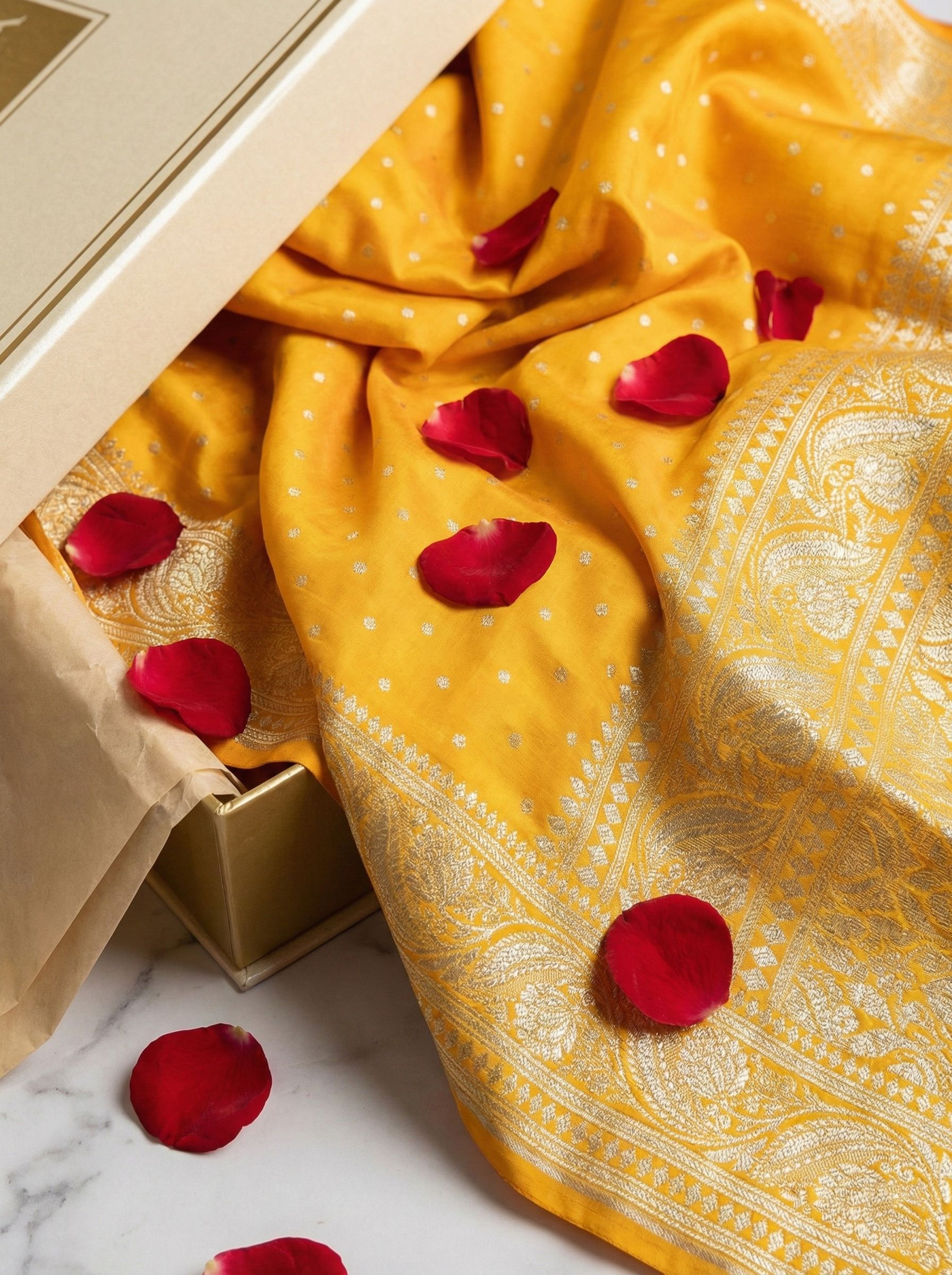 Banarasi silk saree with buti work