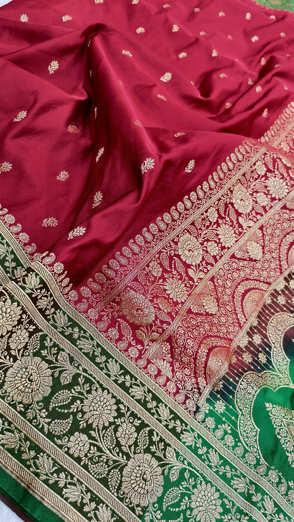 Thumbnail: Banarasi silk saree with woven motifs