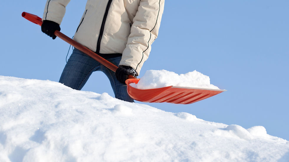 person shoveling snow