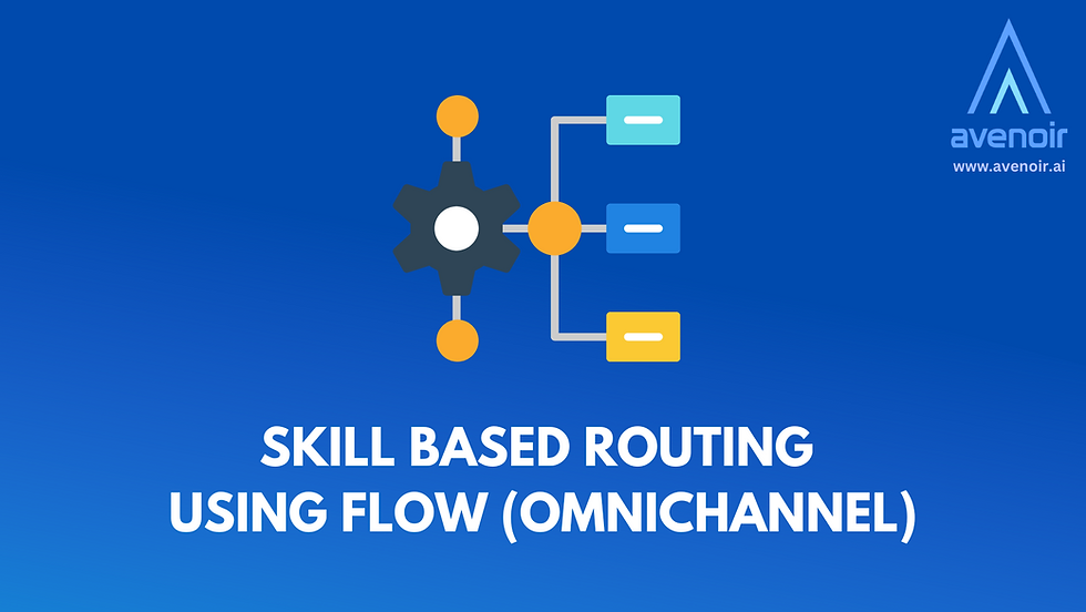 SKILL BASED ROUTING USING FLOW (OMNICHANNEL)