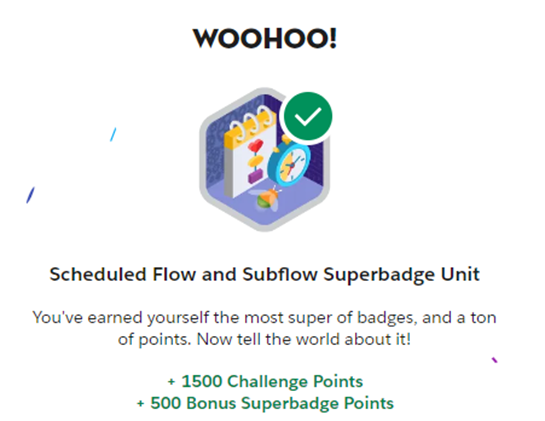 SCHEDULED FLOW & SUBFLOW SUPERBADGE UNIT SOLUTION Avenoir