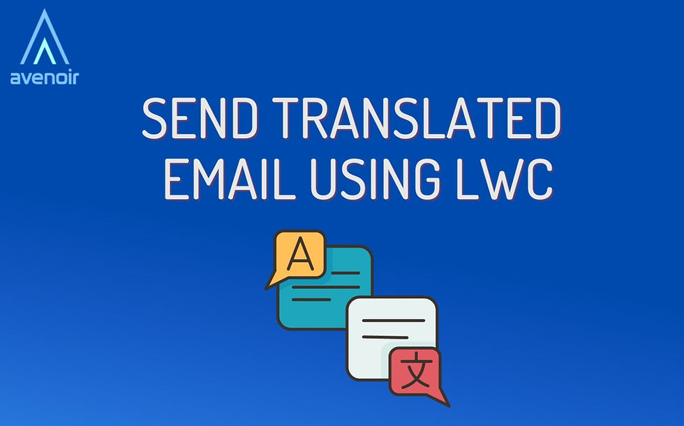 Send Translated Email Using LWC