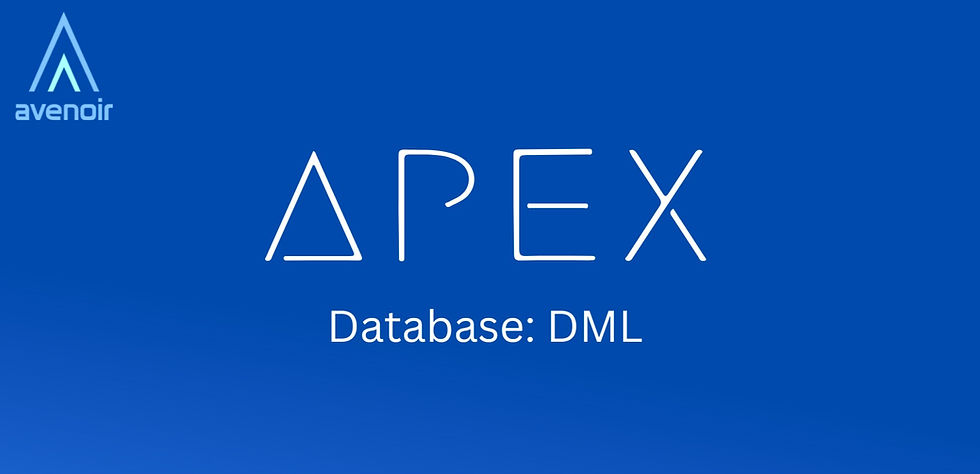 APEX DATABASE DML