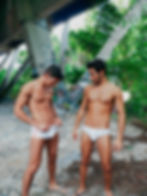 male model, photoshoot, muscle boy, muscle guy, mens health, fitness, muscular, latin guy, queer art, LGBTQ art, photographer, photoshoot, Miami, mens underwear, underwear model, Andrew Christian, swimwear, speedo, mens swimwear, laughing, happy, joking, wow 