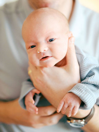 Austin newborn photographer close-up of newborn baby portrait during lifestyle session