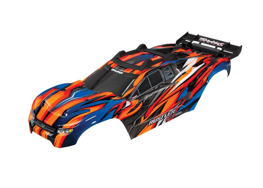 TRA6717T Traxxas Body, Rustler 4X4 VXL, orange/