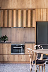 St Andrews Beach New Home Build_5 Kitchen with timber panelingin St Andrews Mornington Peninsula Victoria. 