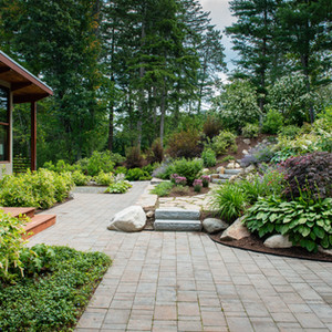 landscape design, landscape architecture, walkway, concrete pavers