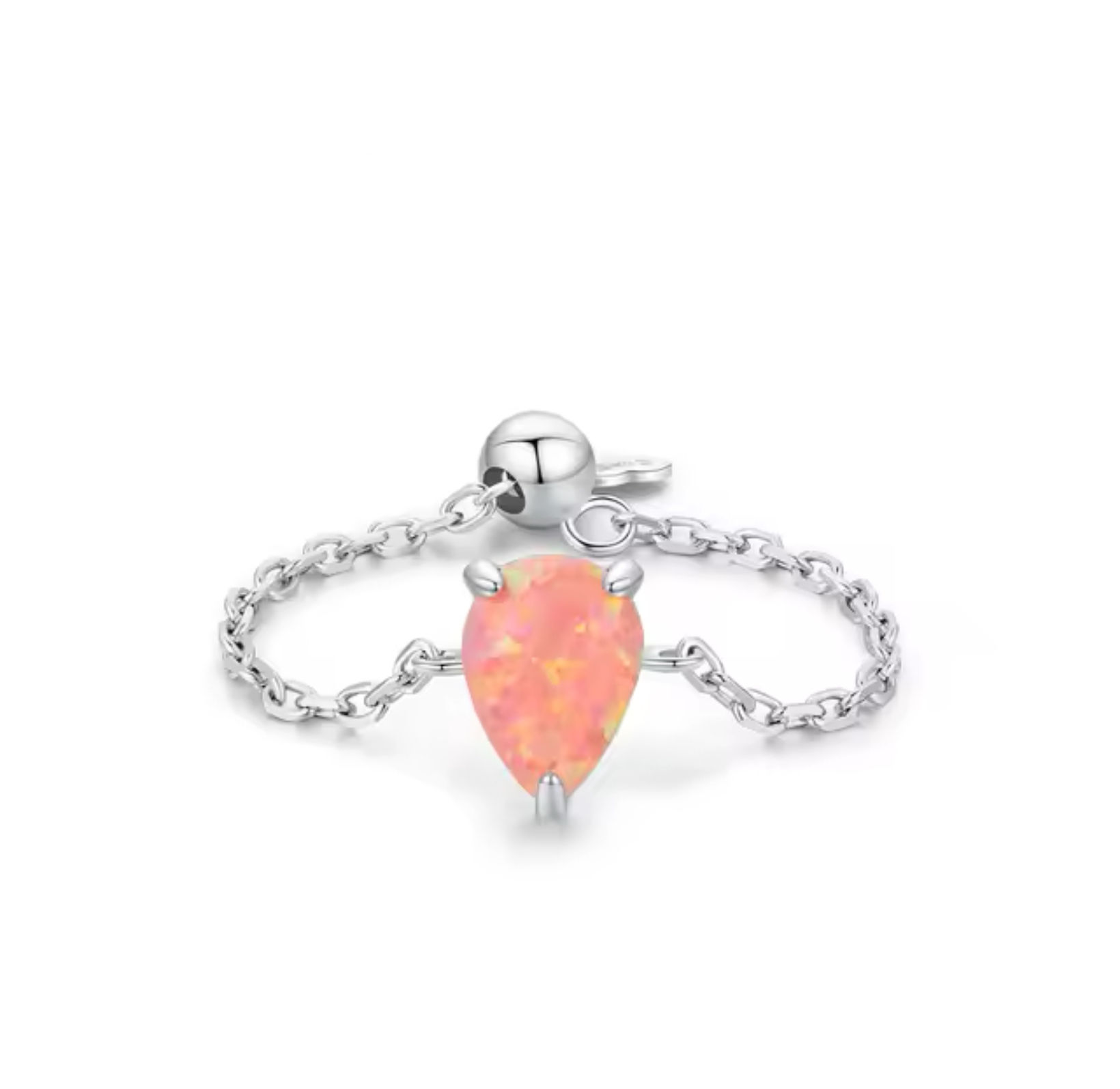 טבעת אבן חן אפרסק