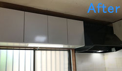 キッチン吊戸棚施工後