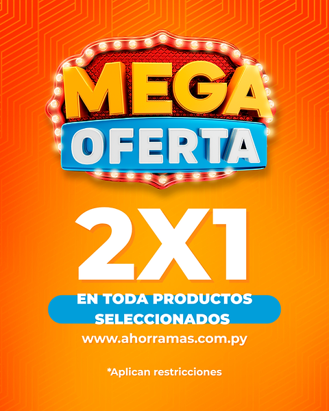 mega oferta dos x uno 