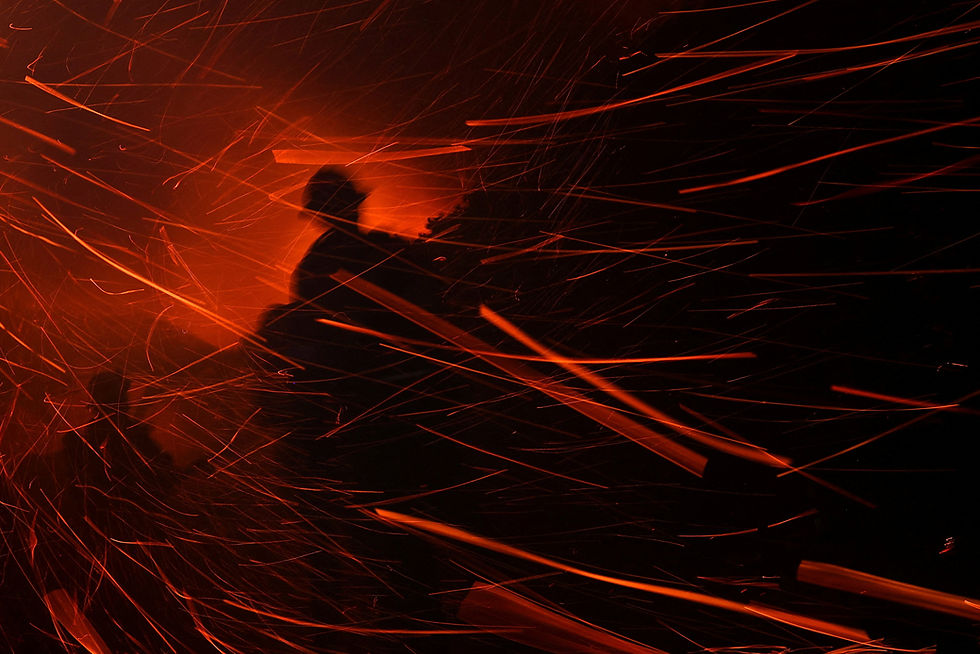 Firefighters work to extinguish Eaton Fire in Pasadena