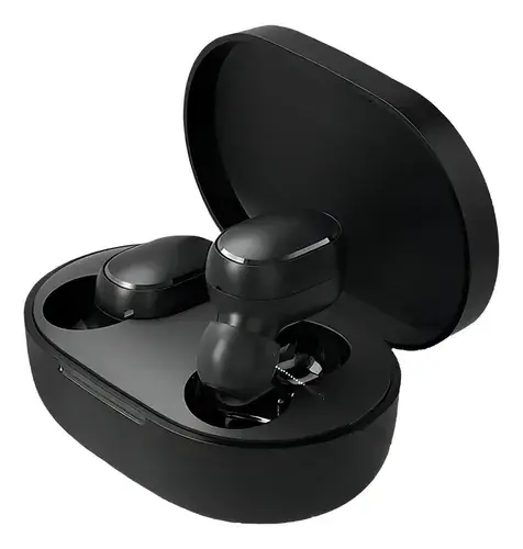 Fone Xiaomi Redmi AirDots 2 preto no estojo aberto