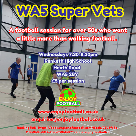 Wednesday night Walking Football session no longer Walking Football.