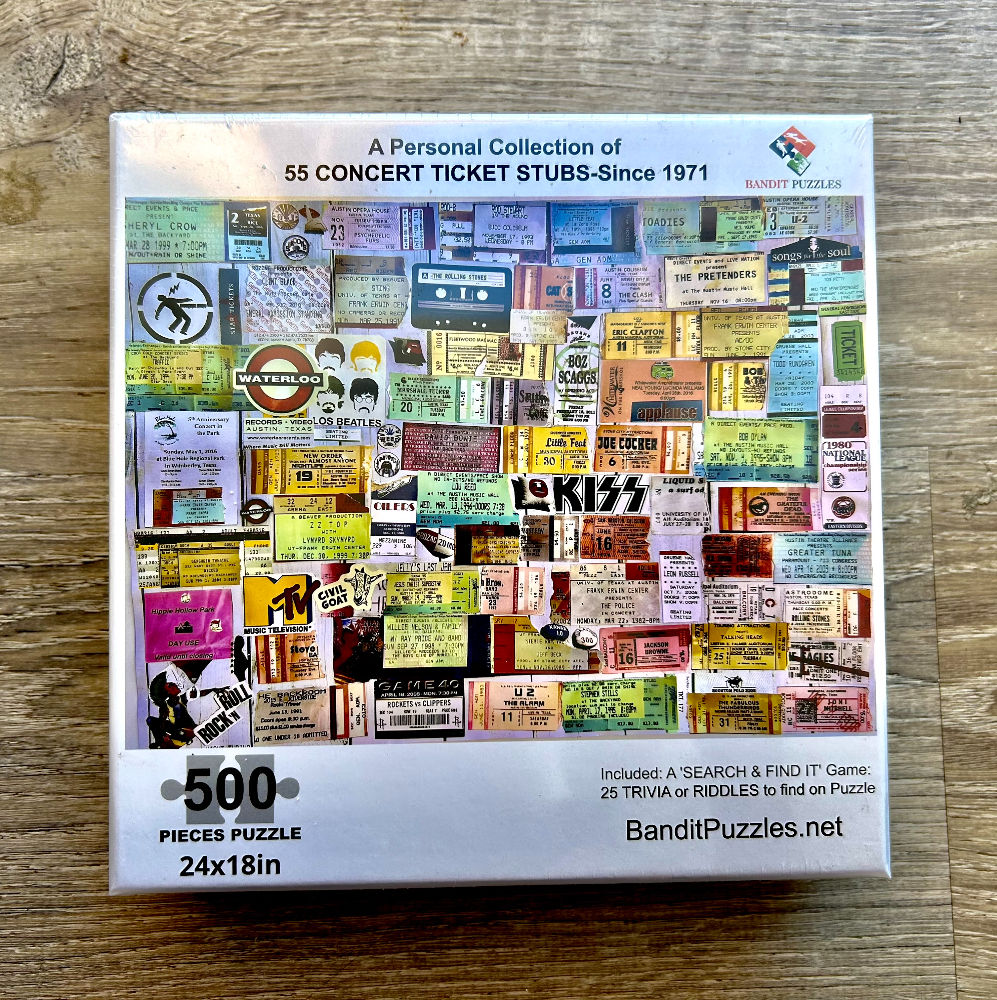 500 Piece Ticket Stubs From Concerts Since 1971