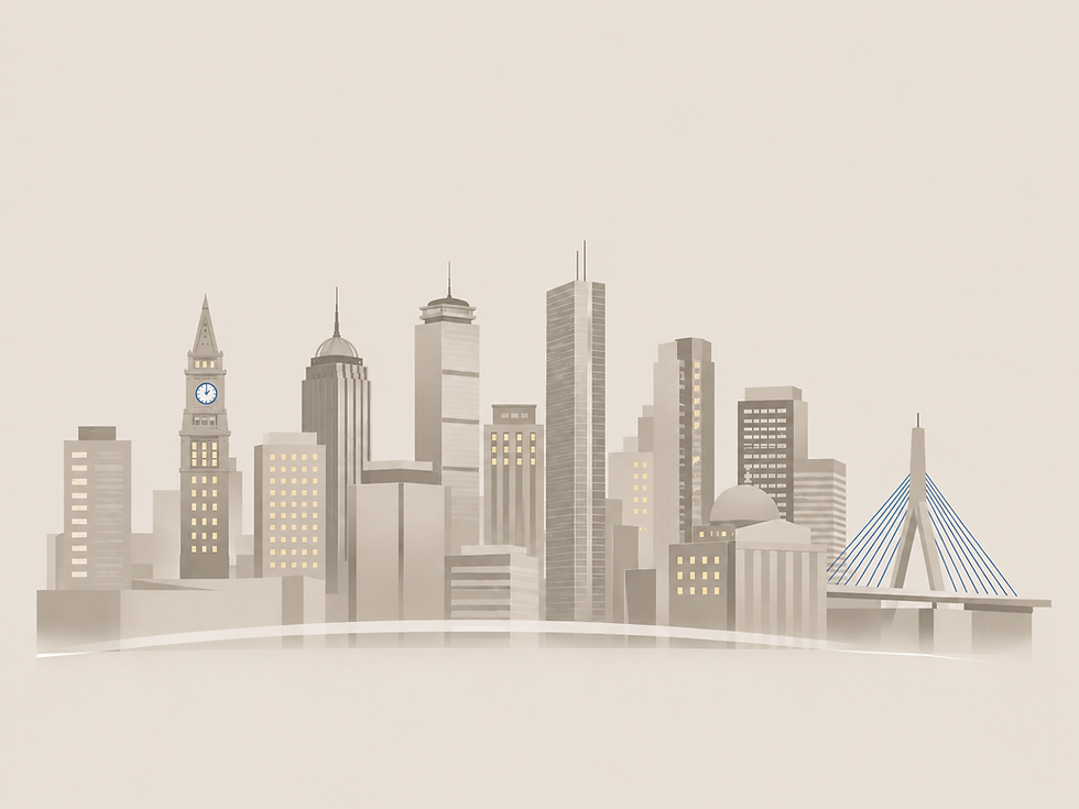 Boston skyline representing fractional controller services in Greater Boston