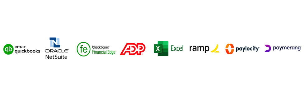 Accounting software expertise including QuickBooks, NetSuite, Financial Edge, ADP, Excel, Ramp, Paylocity and Paymerang