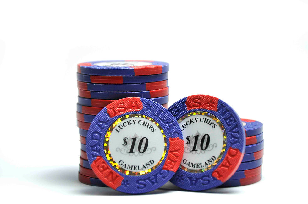 $10 : Pack of 25 Chips, Las Vegas Gold Edition