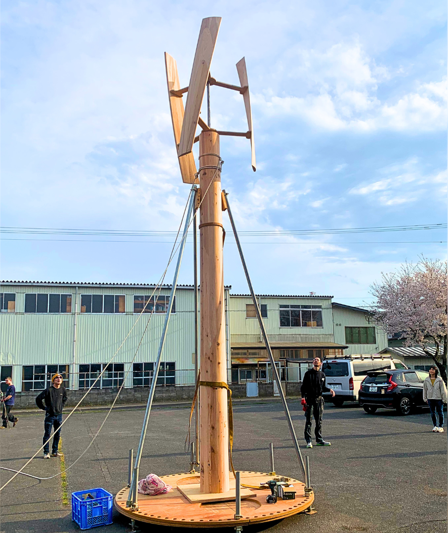 木製風力発電機の試作