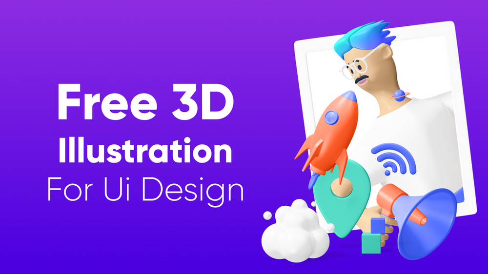 Free 3D illustration for UI design