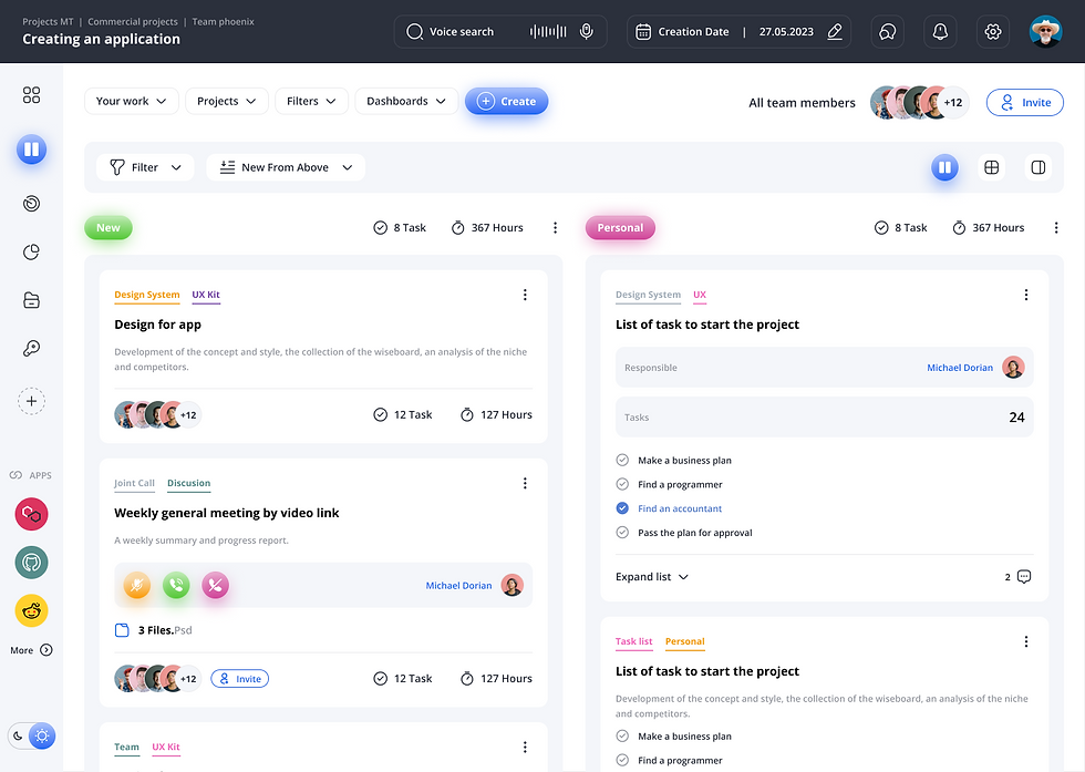 Task Manager Dashboard UI | Uishaper