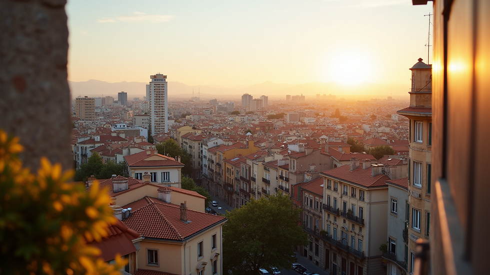 Vista panorámica de un barrio residencial en Barcelona