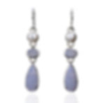 Freshwater Pearl and Blue Lace Agate Earring