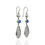 Thumbnail: Blue Quartz, Freshwater Pearl and Carved Shell Earring-side view