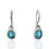 Thumbnail: Blue Teal Quartz Silver Earring on French Wire