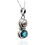 Thumbnail: Blue teal Quartz and Freshwater Pearl Necklace-side view