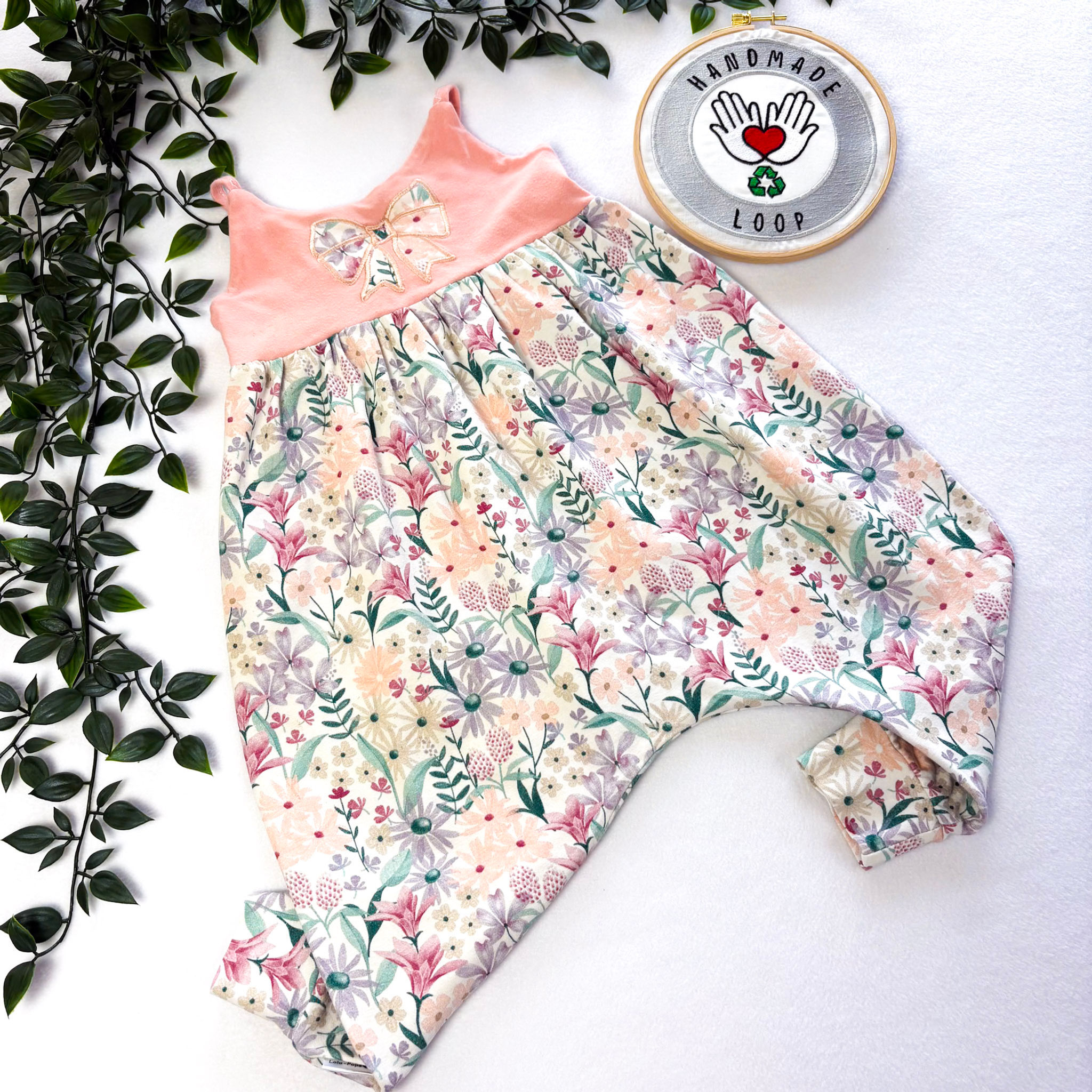 6-12m Pastel Flower Balloon Romper *^