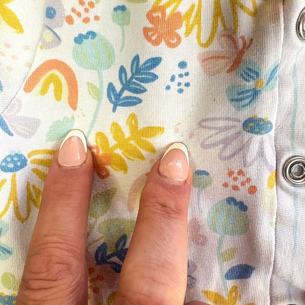 Thumbnail: 6-12 m Floral & Stripe Shortie Romper (WA)^*