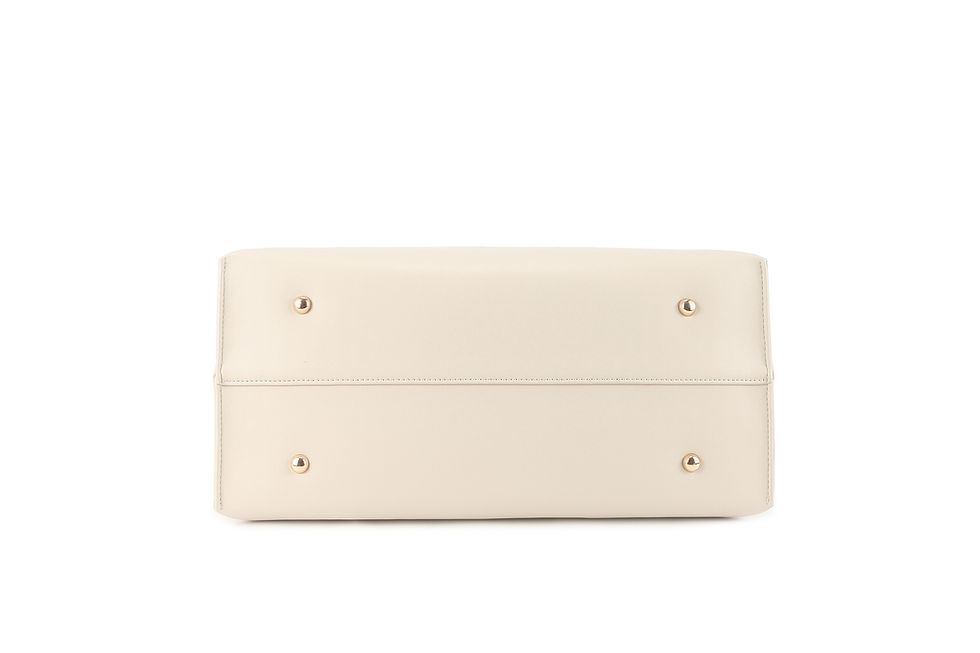 Thumbnail: Ivory soft carryall tote with wide handles, detachable shoulder strap, and a minimal AUTRON logo on the front.