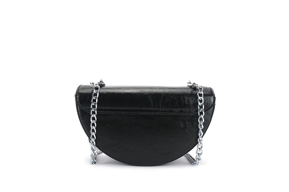 Thumbnail: water base PU vegan leather crossbody black