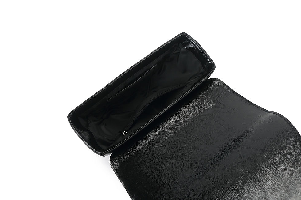 Thumbnail: water base PU vegan leather crossbody black