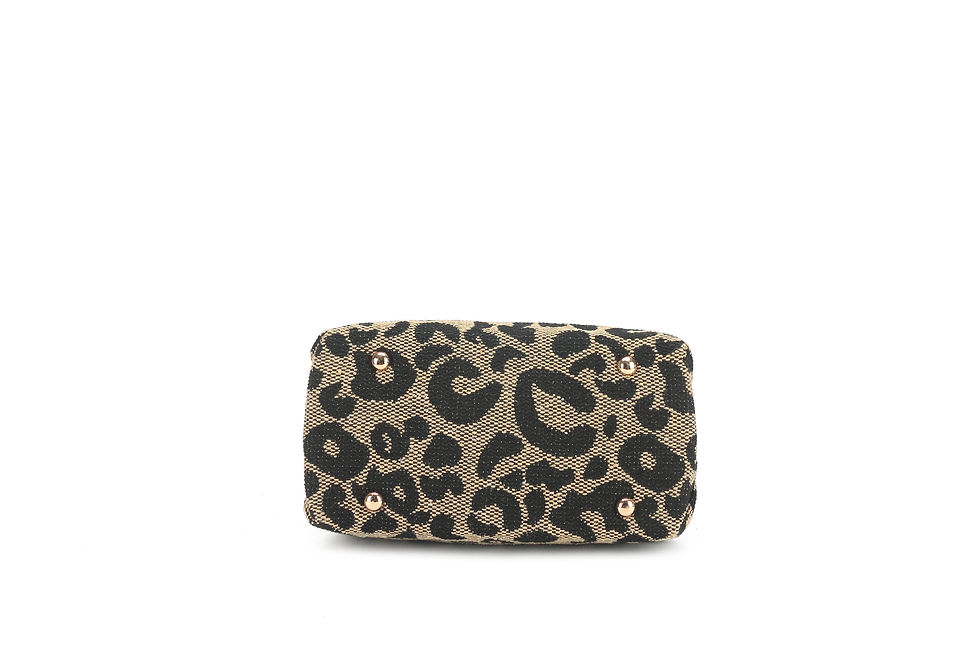 Thumbnail: Leopard knit bucket bag