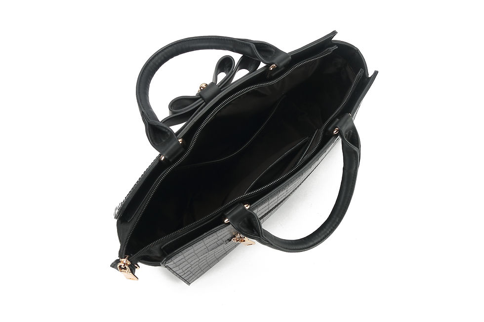 Thumbnail: Recycled vegan leather bowknot black bag