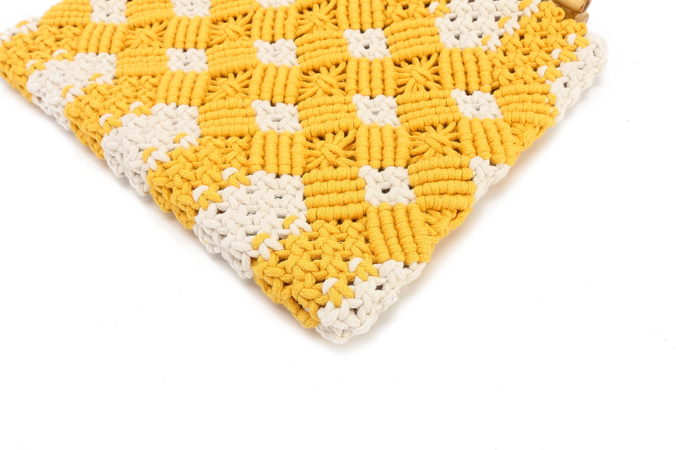 Thumbnail: Cotton rope satchels with bamboo handle bag.