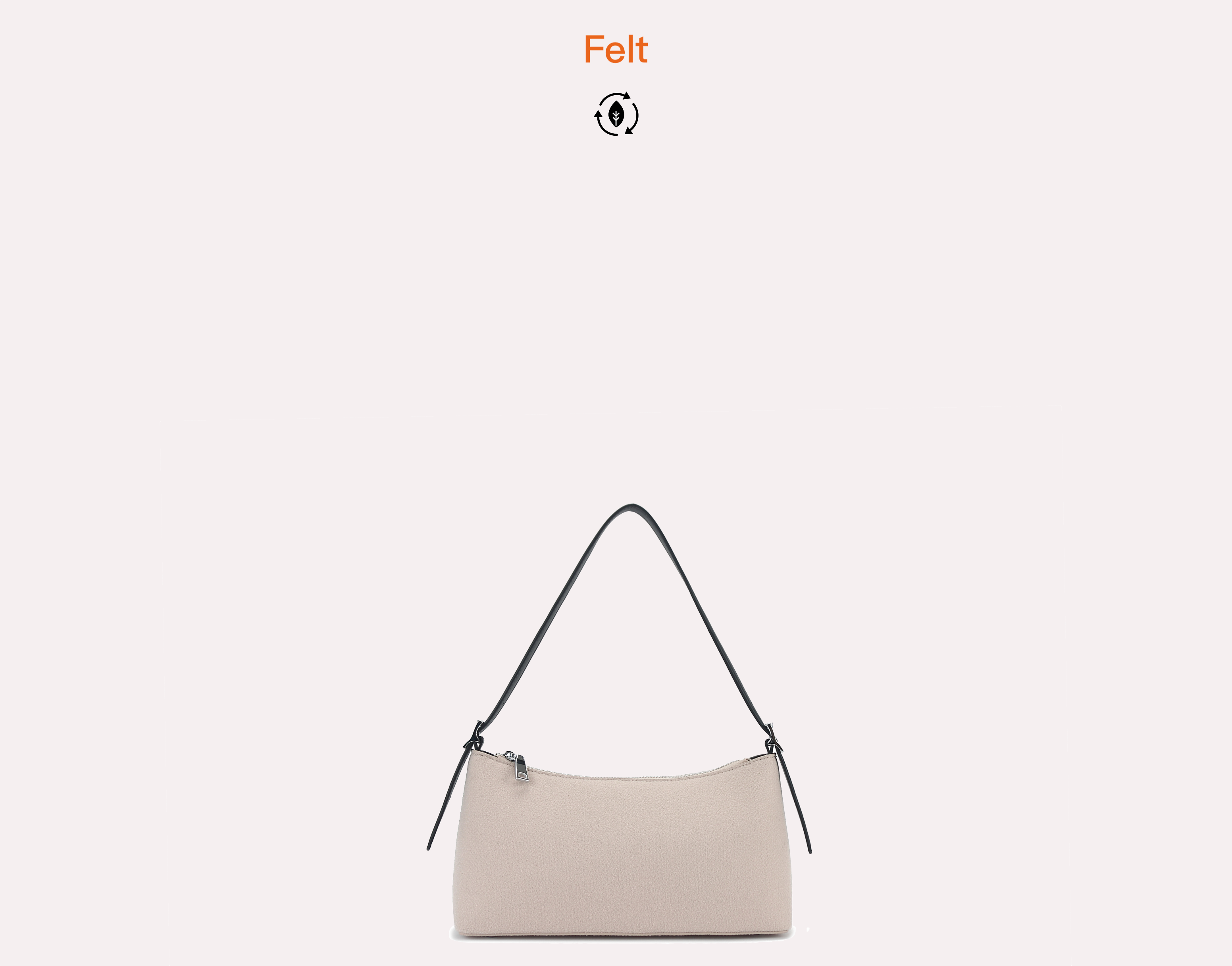 Felt crossbody bag front view