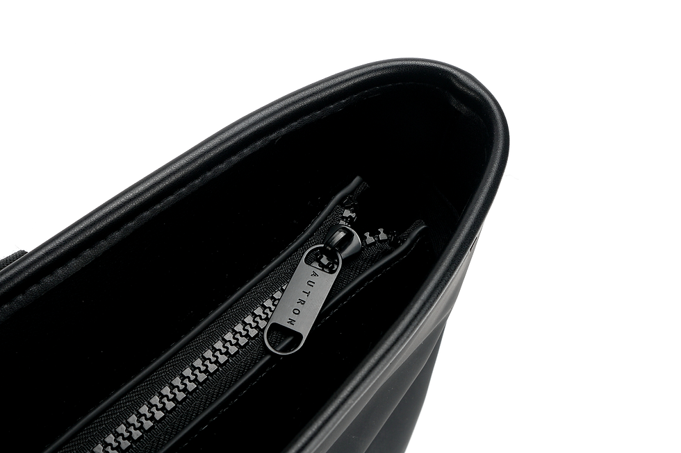 Thumbnail: Unisex recycled nylon tote in all black.