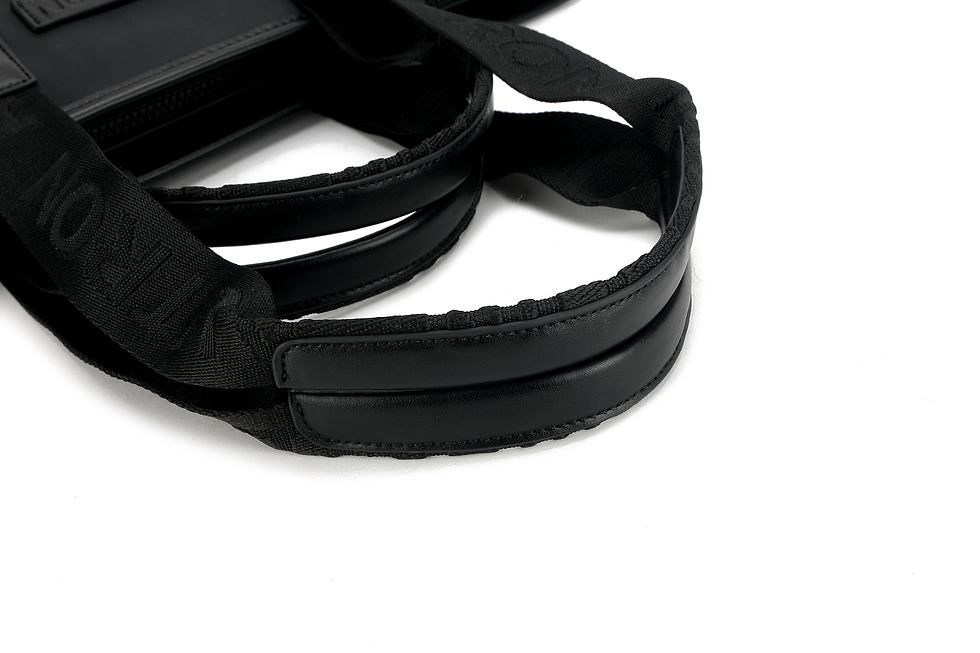 Thumbnail: Unisex recycled nylon tote in all black.