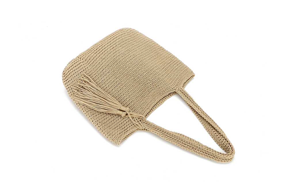 Thumbnail: Brown rope braided tote