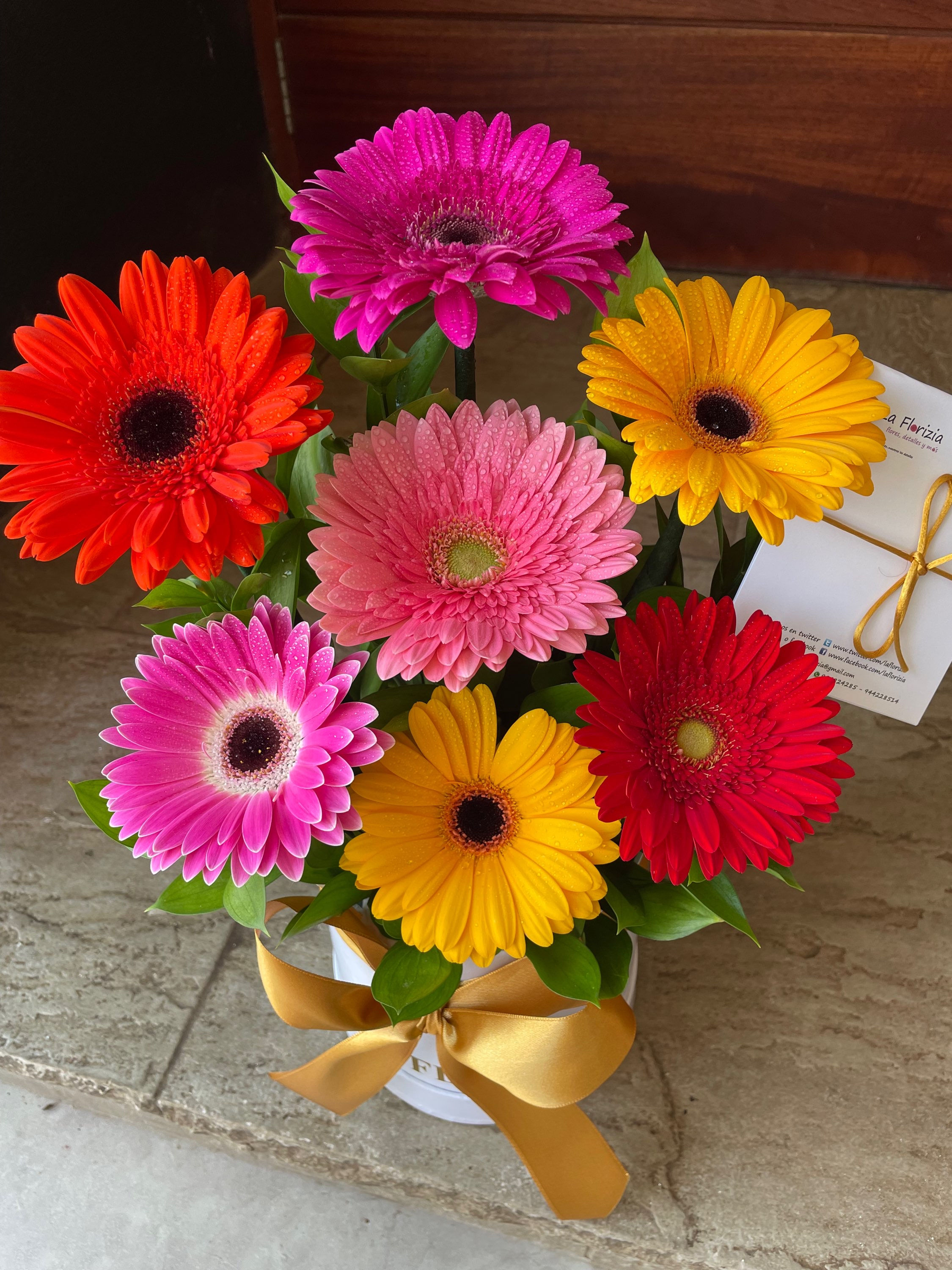Box Blanco Gerberas (Modelo Alto)