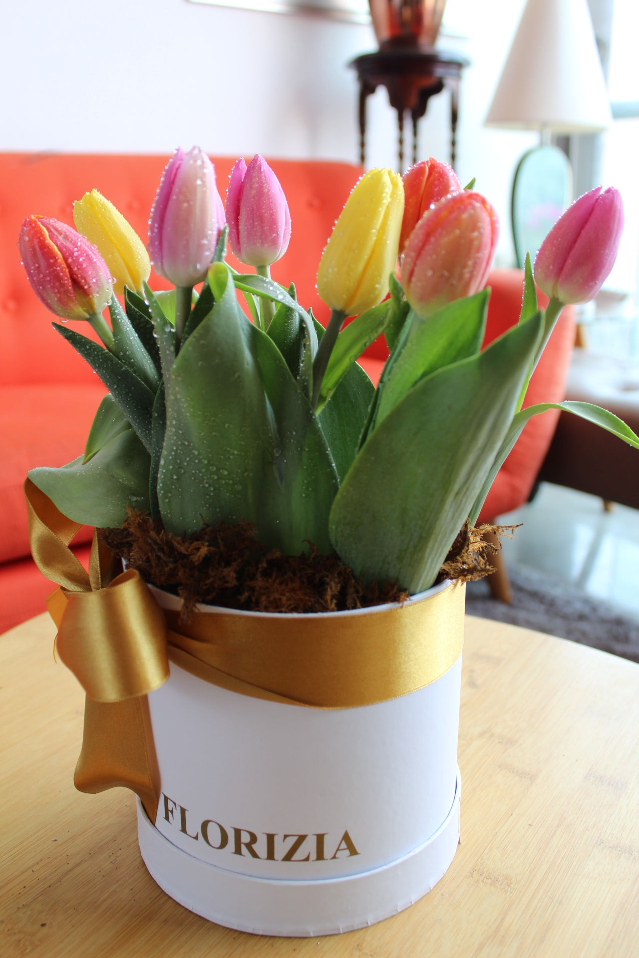 Box Blanco 10 Tulipanes 💐 