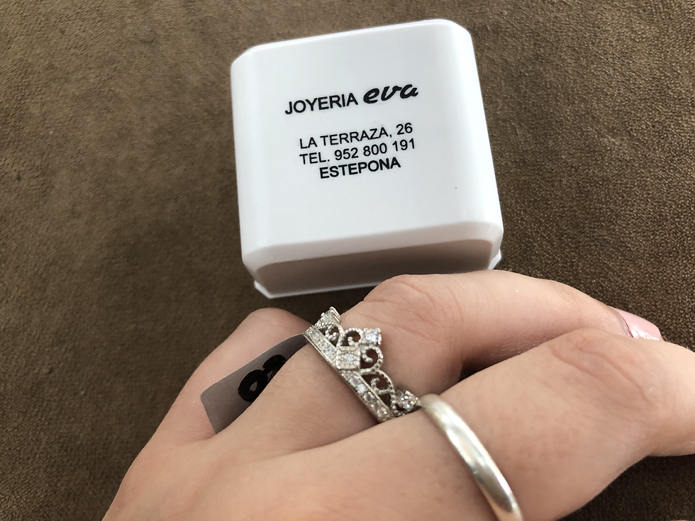 Miniatura: Anillo corona semi