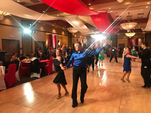 Ballroom Dancers Dancing at Five Star Dance Studios
