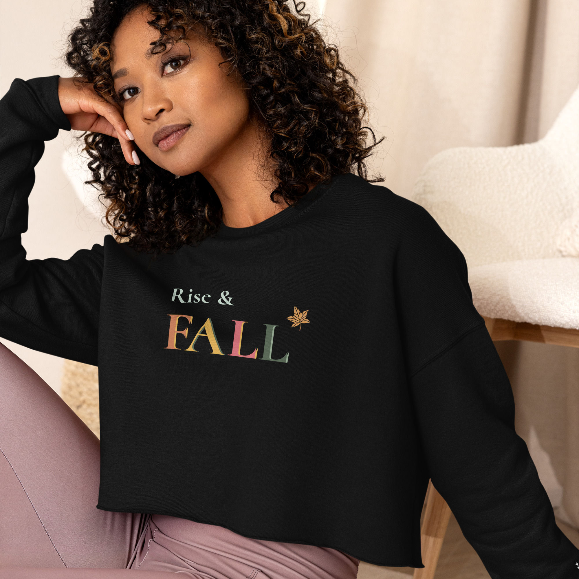 Crop Sweatshirt Rise and Fall