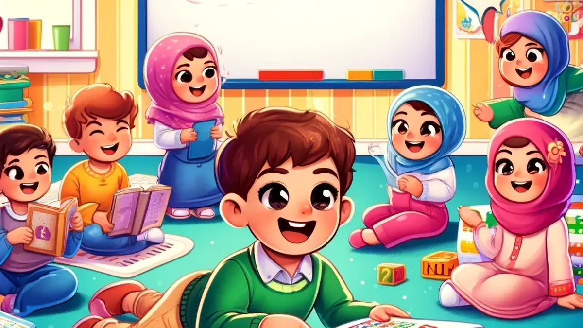 بطاقات وحروف عربية ملوّنة للأطفال