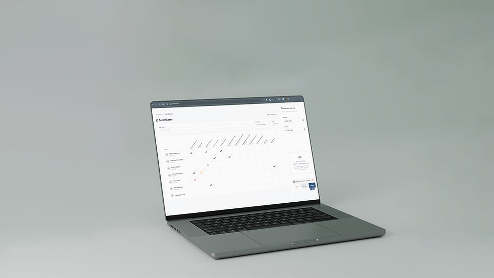 ProModul sertifikater funksjon på MacBook.