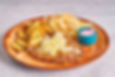 Reindeer schnitzel with vegatables.